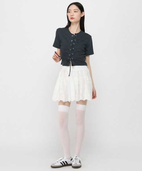 3.3 Field Trip (3.3フィールドトリップ)の「3.3 Field Trip/ピグメント加工半袖(Tシャツ/カットソー・レディース・チャコール/ブルー・FREE)」の18枚目の写真