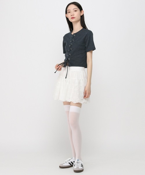 3.3 Field Trip (3.3フィールドトリップ)の「3.3 Field Trip/ピグメント加工半袖(Tシャツ/カットソー・レディース・チャコール/ブルー・FREE)」の17枚目の写真