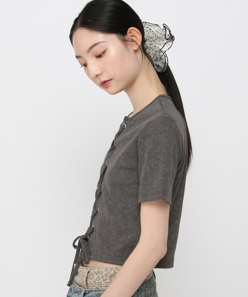 3.3 Field Trip (3.3フィールドトリップ)の「3.3 Field Trip/ピグメント加工半袖(Tシャツ/カットソー・レディース・チャコール/ブルー・FREE)」の15枚目の写真