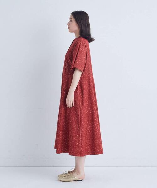 ADIEU TRISTESSE アデュートリステス　プリント＆刺繍ワンピース セール】リバティプリントパッチワークワンピース（ワンピース