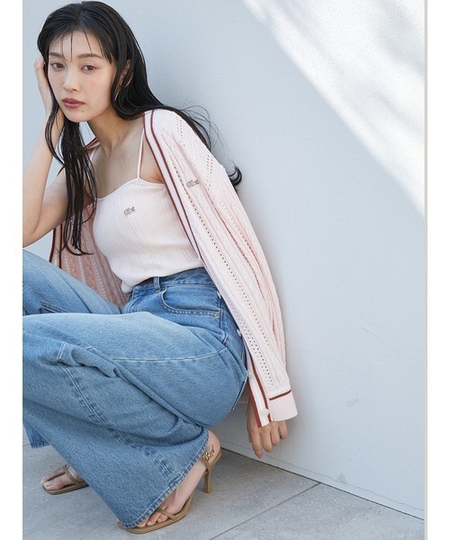 LACOSTE（ラコステ）の「LACOSTE/キャミニットプルオーバー（ニット/セーター・レディース・ブラック/ホワイト/グリーン/ピンク・FREE）」の12枚目の写真