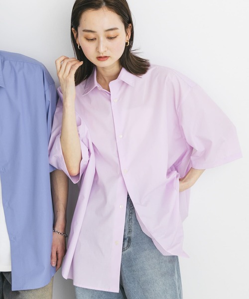 SENSE OF PLACE by URBAN RESEARCH(センスオブプレイスバイアーバンリサーチ)の「『ユニセックス』リラックスフィットレギュラーカラーショートスリーブシャツ(シャツ/ブラウス・メンズ・ホワイト/チャコールグレー/ブルー/ライトピンク・MEDIUM/LARGE)」の21枚目の写真