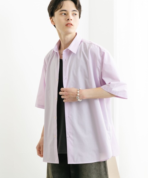 SENSE OF PLACE by URBAN RESEARCH(センスオブプレイスバイアーバンリサーチ)の「『ユニセックス』リラックスフィットレギュラーカラーショートスリーブシャツ(シャツ/ブラウス・メンズ・ホワイト/チャコールグレー/ブルー/ライトピンク・MEDIUM/LARGE)」の11枚目の写真