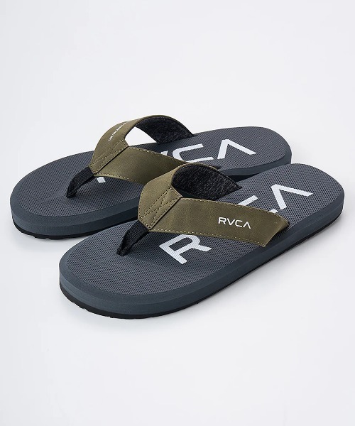 RVCA(ルーカ)の「RVCA メンズ ONSHORE BEACH SANDAL ファッションサンダル 【2025年夏モデル】/ルーカロゴビーサン(ビーチサンダル)(サンダル・メンズ・オリーブ/カーキ/ブラック・10/9/8)」の2枚目の写真