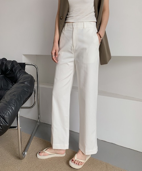DECADE CLASSIC（ディケイド クラシック）の「ゆったりパンツ（チノパンツ・レディース・ホワイト/ブラック・MEDIUM/LARGE/SMALL）」の2枚目の写真