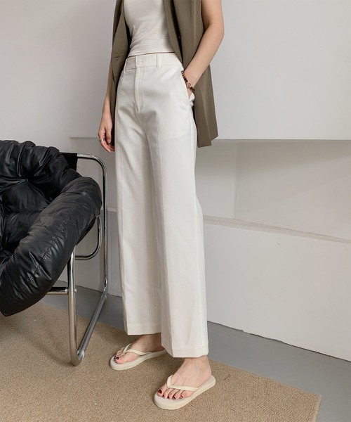 DECADE CLASSIC（ディケイド クラシック）の「ゆったりパンツ（チノパンツ・レディース・ホワイト/ブラック・MEDIUM/LARGE/SMALL）」の4枚目の写真