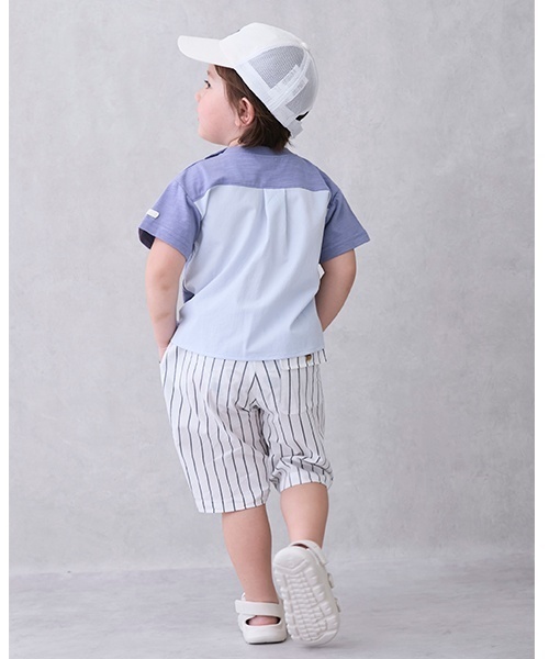 petit main（プティマイン）の「【リンク】チェックハーフパンツ(キッズ)（その他パンツ・キッズ・ライトグレー/ライトグリーン/アイボリー・90cm/110cm/120cm/80ｃｍ/100cm/130cm）」の4枚目の写真