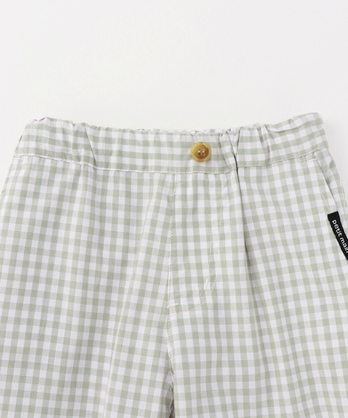 petit main（プティマイン）の「【リンク】チェックハーフパンツ(キッズ)（その他パンツ・キッズ・ライトグレー/ライトグリーン/アイボリー・90cm/110cm/120cm/80ｃｍ/100cm/130cm）」の8枚目の写真