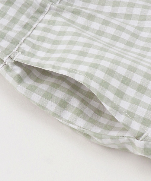 petit main（プティマイン）の「【リンク】チェックハーフパンツ(キッズ)（その他パンツ・キッズ・ライトグレー/ライトグリーン/アイボリー・90cm/110cm/120cm/80ｃｍ/100cm/130cm）」の10枚目の写真