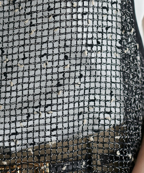 DISCOAT メッシュ編柄キャミワンピース メッシュ線柄キャミワンピース｜ディスコートの通販｜&mall