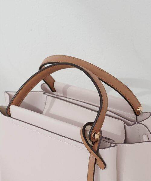 natural couture（ナチュラルクチュール）の「２ＷＡＹハンドバッグ（ショルダーバッグ・レディース・ブラック/グレー/アイボリー・FREE）」の7枚目の写真