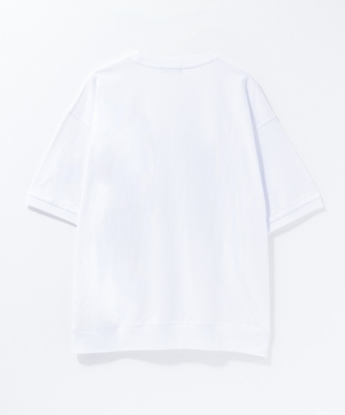 NAVY(ネイビー)の「NAVY オーバーサイズカレッジスウェットTシャツ ユニセックス(Tシャツ/カットソー・メンズ・スモーキーグリーン系/オートミール/ネイビー/ホワイト・S/M/L/XL)」の11枚目の写真