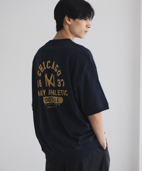 美品 newnow ニューナウ サージウールシャツ ネイビー オーバーサイズ M