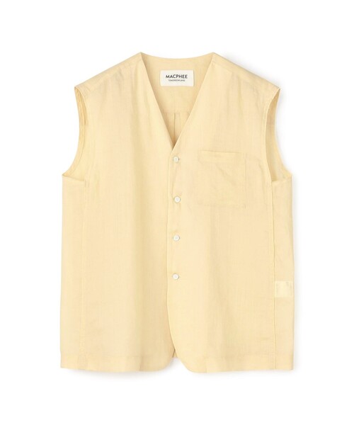 MACPHEE（マカフィー）の「ラミーソリッド Vネックジレ（ベスト・レディース・チャコールグレー/ライトブルー/ベージュ・36）」の3枚目の写真