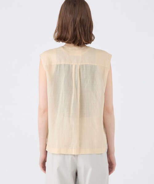 MACPHEE（マカフィー）の「ラミーソリッド Vネックジレ（ベスト・レディース・チャコールグレー/ライトブルー/ベージュ・36）」の5枚目の写真