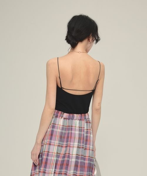 eL（エル）の「【eL】Seamless Cup Top Cami/492729（キャミソール・レディース・ブラウン/ブラック/オフホワイト・FREE）」の7枚目の写真