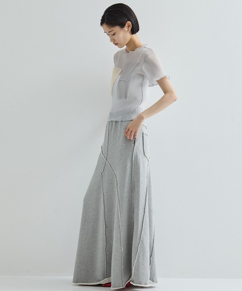 kotohayokozawa（コトハヨコザワ）の「【kotohayokozawa/コトハヨコザワ】《STUDIOUS別注》SHEER SHORT SLEEVE TOP/シアーショートスリーブトップス/クルーネック（Tシャツ/カットソー・レディース・ピンク/ブラック/グレー/ブルー・FREE）」の20枚目の写真