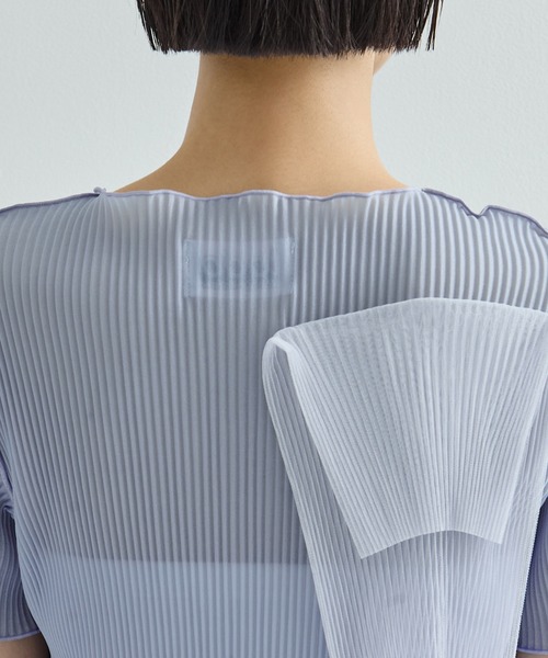 kotohayokozawa（コトハヨコザワ）の「【kotohayokozawa/コトハヨコザワ】《STUDIOUS別注》SHEER SHORT SLEEVE TOP/シアーショートスリーブトップス/クルーネック（Tシャツ/カットソー・レディース・ピンク/ブラック/グレー/ブルー・FREE）」の5枚目の写真