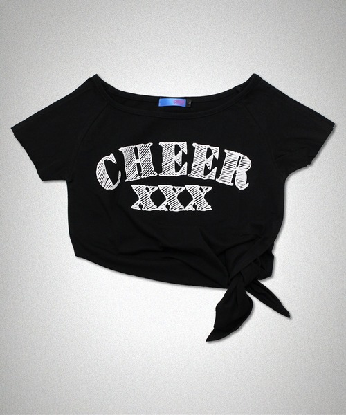 CHEER(チアー)の「脇縛りショート丈トップス(Tシャツ/カットソー・レディース・ホワイト/ブラック・L/S/M)」の6枚目の写真