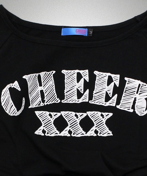 CHEER(チアー)の「脇縛りショート丈トップス(Tシャツ/カットソー・レディース・ホワイト/ブラック・L/S/M)」の7枚目の写真