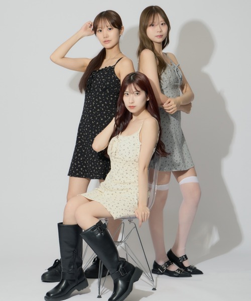 KAREN MILLEN ミニ丈ドレス ワンピース 花柄 チューブトップ KAREN MILLEN ロングドレス ワンピース ニット チューブトップ