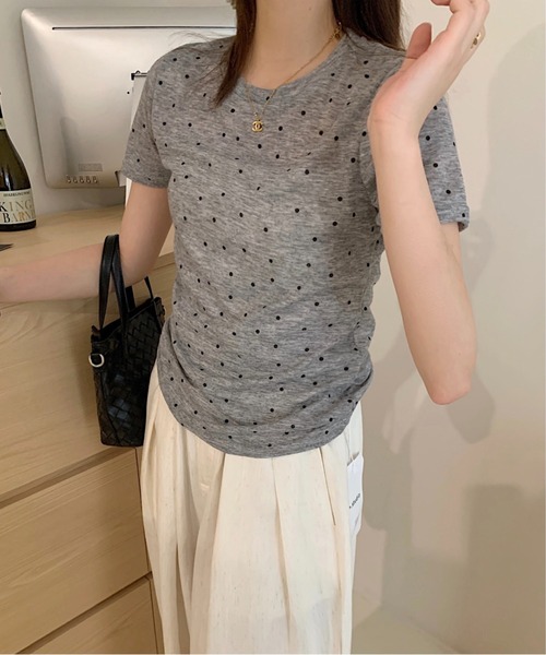 venit シアー ドット カットソー ベージュ M 38 venit シアー ドット カットソー ベージュ M 38
