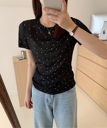 【on:nue】シアードットカットソー