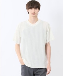 m.f.editorial（エムエフエディトリアル）の「【ストレッチ】m.f.エディトリアル メンズ ドビー天竺 Vネック半袖Tシャツ（Tシャツ/カットソー・メンズ）」