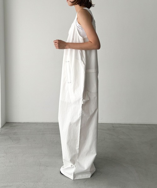 CANAL JEAN(キャナルジーン)の「El mar コットンVネックサロペット(サロペット/オーバーオール・レディース・チャコールグレー/ホワイト・ONE SIZE)」の20枚目の写真