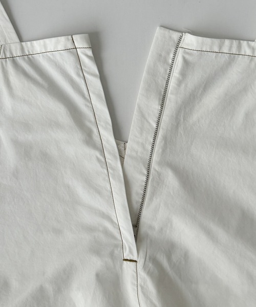 CANAL JEAN(キャナルジーン)の「El mar コットンVネックサロペット(サロペット/オーバーオール・レディース・チャコールグレー/ホワイト・ONE SIZE)」の8枚目の写真