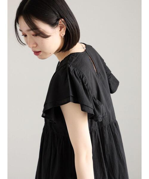 Samansa Mos2 blue（サマンサモスモスブルー）の「【Made in India】シャーリングブラウス（シャツ/ブラウス・レディース・ブラック/オフホワイト/ブルー・F）」の22枚目の写真