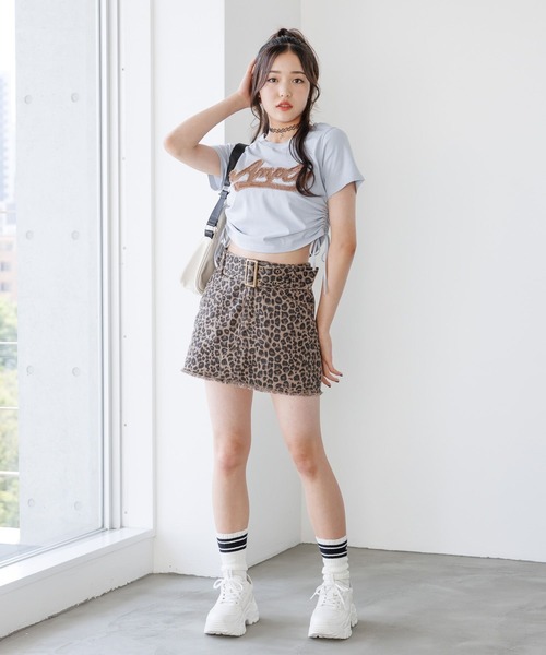 repipi armario(レピピ アルマリオ)の「ハトメベルトツキミニスカート(スカート・キッズ・ブラック系その他/ブルー系その他/レオパード・SMALL/MEDIUM/LARGE)」の21枚目の写真