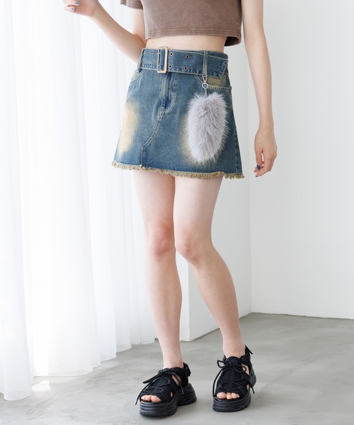 セール】ハトメベルトツキミニスカート（スカート）｜repipi armario