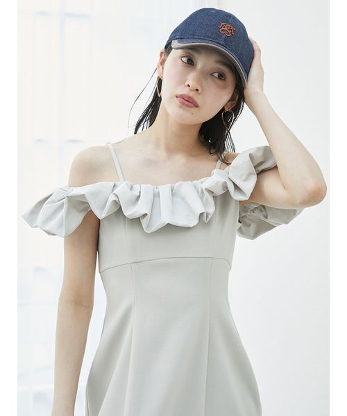 SNIDEL（スナイデル）の「パフスリワンピース（ワンピース・レディース・アイボリー/ブラック/ピンクベージュ・0/1）」の18枚目の写真