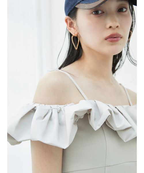 SNIDEL（スナイデル）の「パフスリワンピース（ワンピース・レディース・アイボリー/ブラック/ピンクベージュ・0/1）」の19枚目の写真