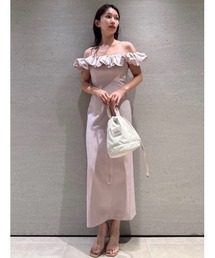 no688 メルカリ限定コットンリネン　バイカラーギャザーワンピース／ピンク ZARA 2wayリネンコットンブレンドノーカラーシャツワンピース(M