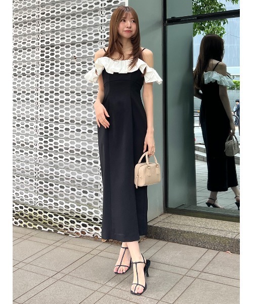 SNIDEL（スナイデル）の「パフスリワンピース（ワンピース・レディース・アイボリー/ブラック/ピンクベージュ・0/1）」の9枚目の写真