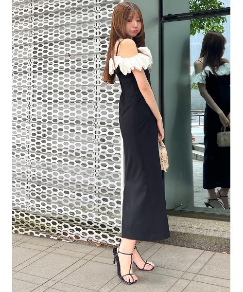 SNIDEL（スナイデル）の「パフスリワンピース（ワンピース・レディース・アイボリー/ブラック/ピンクベージュ・0/1）」の10枚目の写真