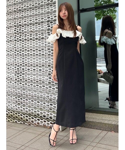 SNIDEL（スナイデル）の「パフスリワンピース（ワンピース・レディース・アイボリー/ブラック/ピンクベージュ・0/1）」の11枚目の写真