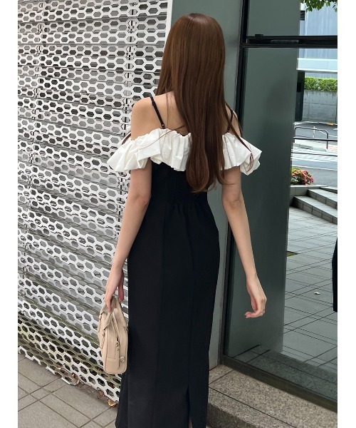 SNIDEL（スナイデル）の「パフスリワンピース（ワンピース・レディース・アイボリー/ブラック/ピンクベージュ・0/1）」の13枚目の写真