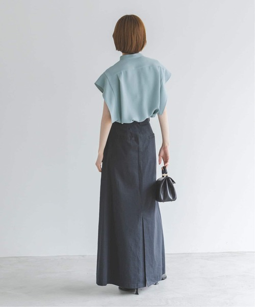 Noble(ノーブル)の「《WEB限定追加》【洗える】スクエアースリーブフロントオープンブラウス2(シャツ/ブラウス・レディース・チャコールグレー/ホワイト/サックスブルー・FREE)」の18枚目の写真