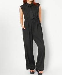 Na.e ブラック オールインワン ノースリーブ オールインワン ノースリーブ ブラック（2XL / XXL)レディース