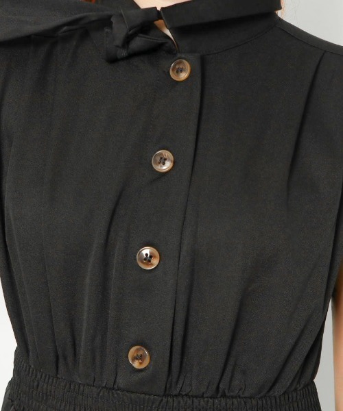 セール】《タイ付き×ノースリーブ》レディース オールインワン