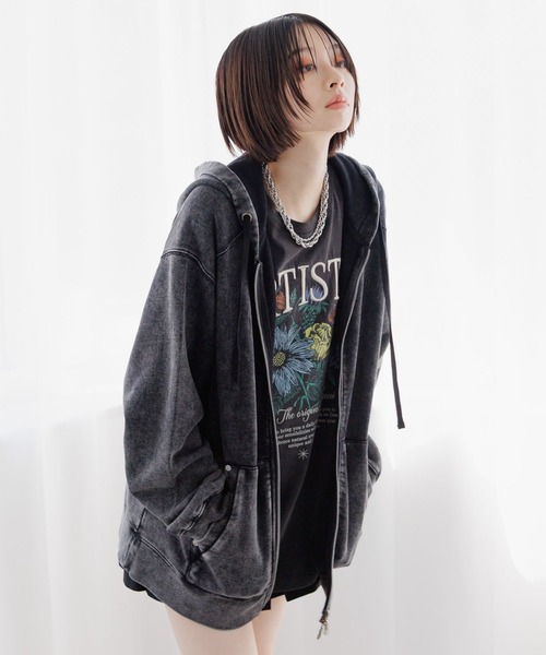 UNISEX/選べる着丈】ピグメントZIPパーカー（パーカー）｜Anui