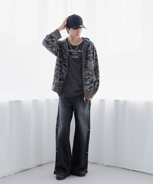 パーカー 「UNISEX/選べる着丈」ピグメントZIPパーカー レディース メンズ UNISEX/選べる着丈】ピグメントZIPパーカー（パーカー）｜Anui