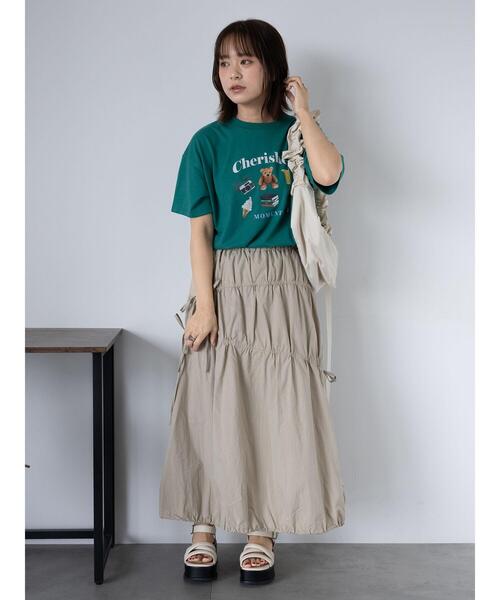 ehka sopo(エヘカソポ)の「リボンバルーンスカート(スカート・レディース・ブラック/ベージュ/オフホワイト・F)」の11枚目の写真
