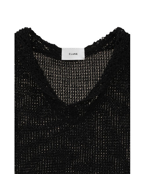 CLANE（クラネ）の「CLANE/クラネ/  CROPPED CROCHET KNIT TOPS（ニット/セーター・レディース・アイボリー/ブラック/ブラウン・1）」の10枚目の写真
