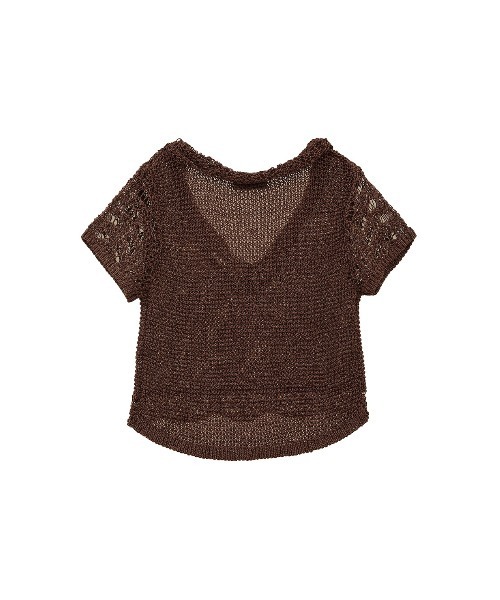 CLANE/クラネ/ CROPPED CROCHET KNIT TOPS（ニット/セーター