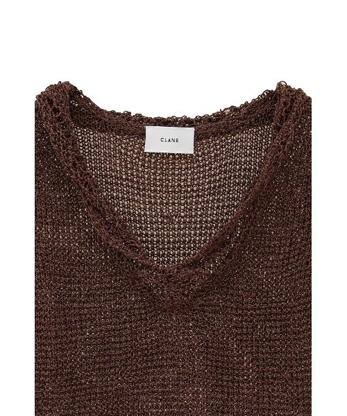 CLANE（クラネ）の「CLANE/クラネ/  CROPPED CROCHET KNIT TOPS（ニット/セーター・レディース・アイボリー/ブラック/ブラウン・1）」の15枚目の写真