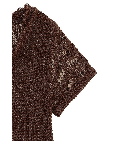 CLANE（クラネ）の「CLANE/クラネ/  CROPPED CROCHET KNIT TOPS（ニット/セーター・レディース・アイボリー/ブラック/ブラウン・1）」の16枚目の写真